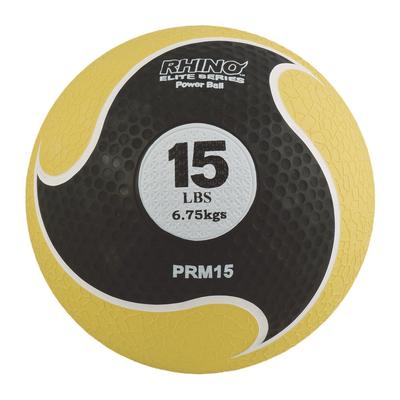 Champion Sports Rhino Elite Medicine Ball, 15 lb, Yellow (CSIPRM15)