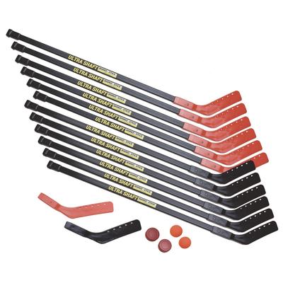 Champion Sports Ultra Shaft Hockey Set, Twelve 47' Hockey Sticks/Two Pucks/Two Balls/Two Extra Blades (CSIUS47SET)