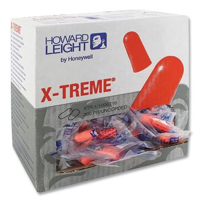 Howard Leight XTR1 X-TREME Uncorded Disposable Earplugs, Uncorded, One Size Fits Most, 32 dB, Orange, 2,000/Carton - Case of 2000 HOWXTR1