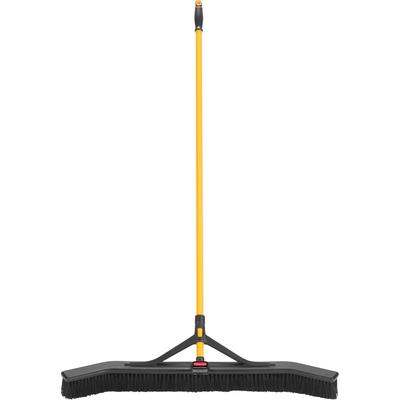 Rubbermaid 2018728CT Maximizer Push/Center 36" Broom, Polypropylene Bristle, 58.1" Overall Length, Steel Handle, 6/Carton - Case of 6 RCP2018728CT