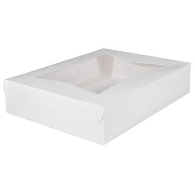 Southern Champion Window Bakery Boxes, 19w x 14d x 6 1/2h, White, 50/Carton (SCH23133)