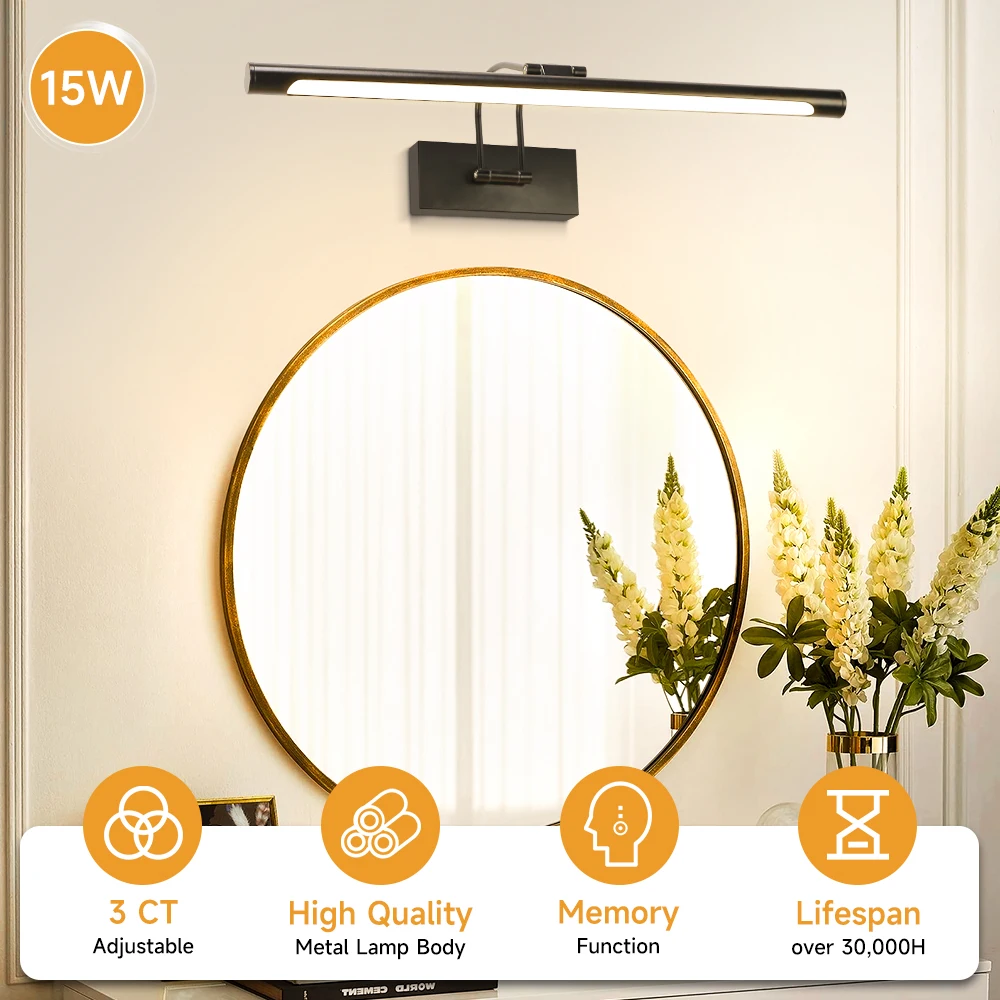 50cm LED Spiegel Leuchte Make-up Waschtisch lampe wasserdichte Badezimmer Wand leuchte 110V 220V Innen beleuchtung hängende Make-up Lampen