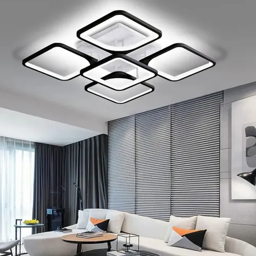 Deckenleuchten, quadratische Dekoration, Zuhause, Schlafzimmer, Zimmerlampen, Beleuchtung für Wohnzimmer, Glanz, moderner Deckenleuchter, Innenbeleuchtung