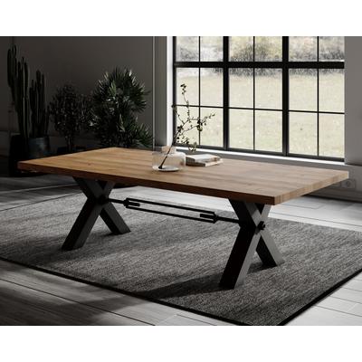 BlackWood »Table4YOU Dallas« Wildeiche Massivholztisch gerade Kante / Wildeiche natur / 6 cm / 260x100 cm Image