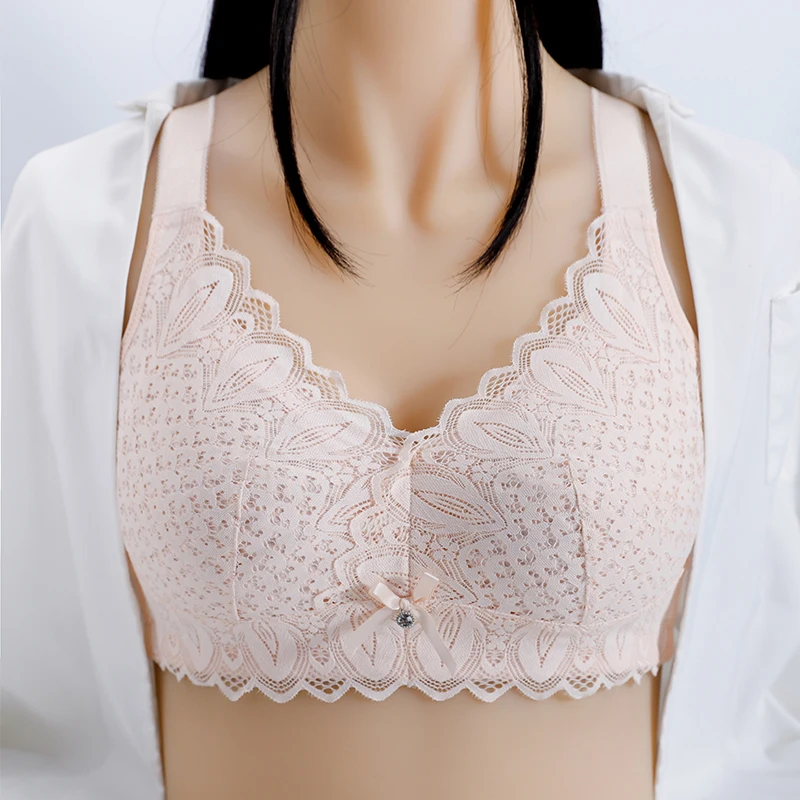 Große Größe Dessous Bralette Top BH Frauen BH Draht frei Push-Up BH Sexy Spitzen-BHs für Frauen Unterwäsche 36-46E Lenceria Femenina