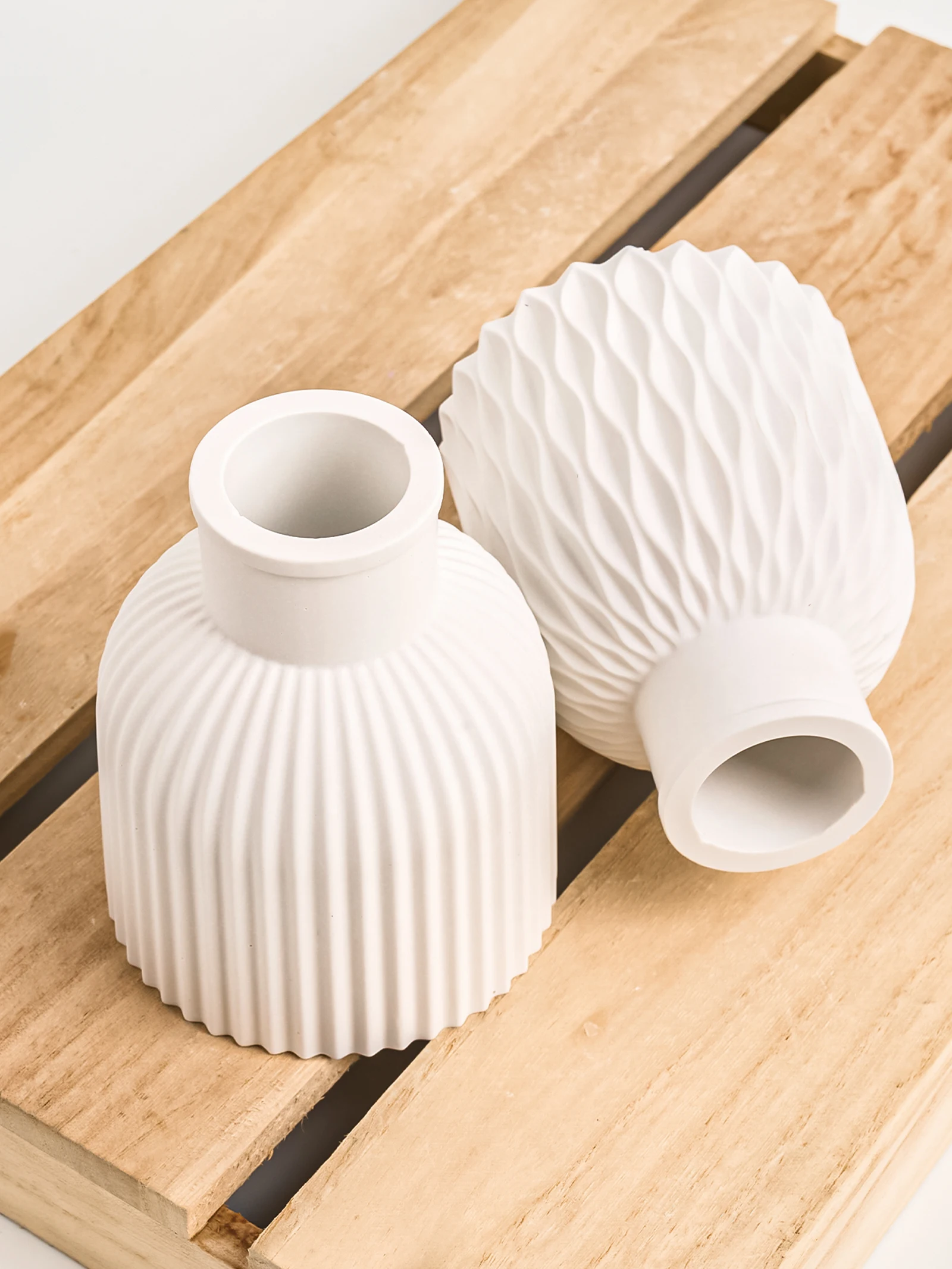 Nordic Moderne Beton Blume Vase Silikon Form DIY Gips Ornament Blumentopf Handwerk Harz Formen Hause Wohnzimmer Dekoration Image