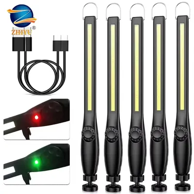 COB Tragbare LED-Arbeitsscheinwerfer, kabellos, magnetisch, LED-Arbeitslampe, Inspektionslichter für Autoreparatur, Zuhause, Garage, Notfall-Taschenlampe