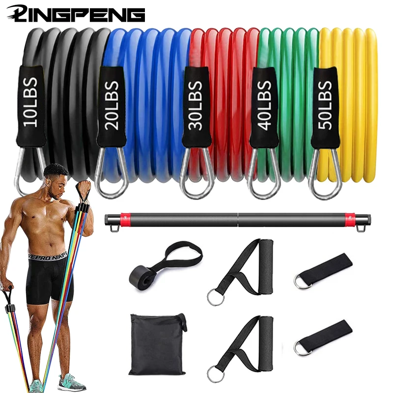Fitness Widerstand Gummiband Yoga Elastische Band Upgrade Training Bar Set Pilates Training Übung Fitness Ausrüstung Zugseil