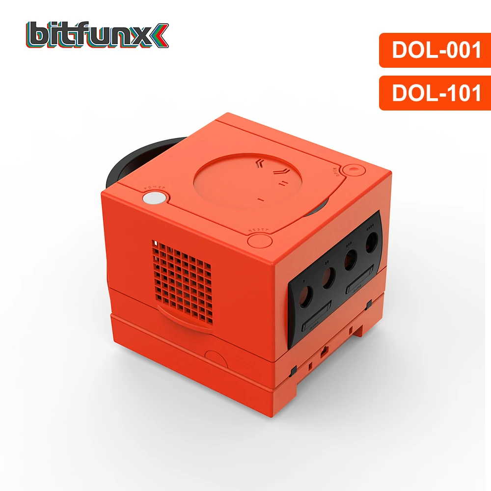 Bitfunx Warm Red NGC Ersatzschale Schutzhülle GC Game Box für Gamecube DOL001 und DOL-101 Spielekonsole Image