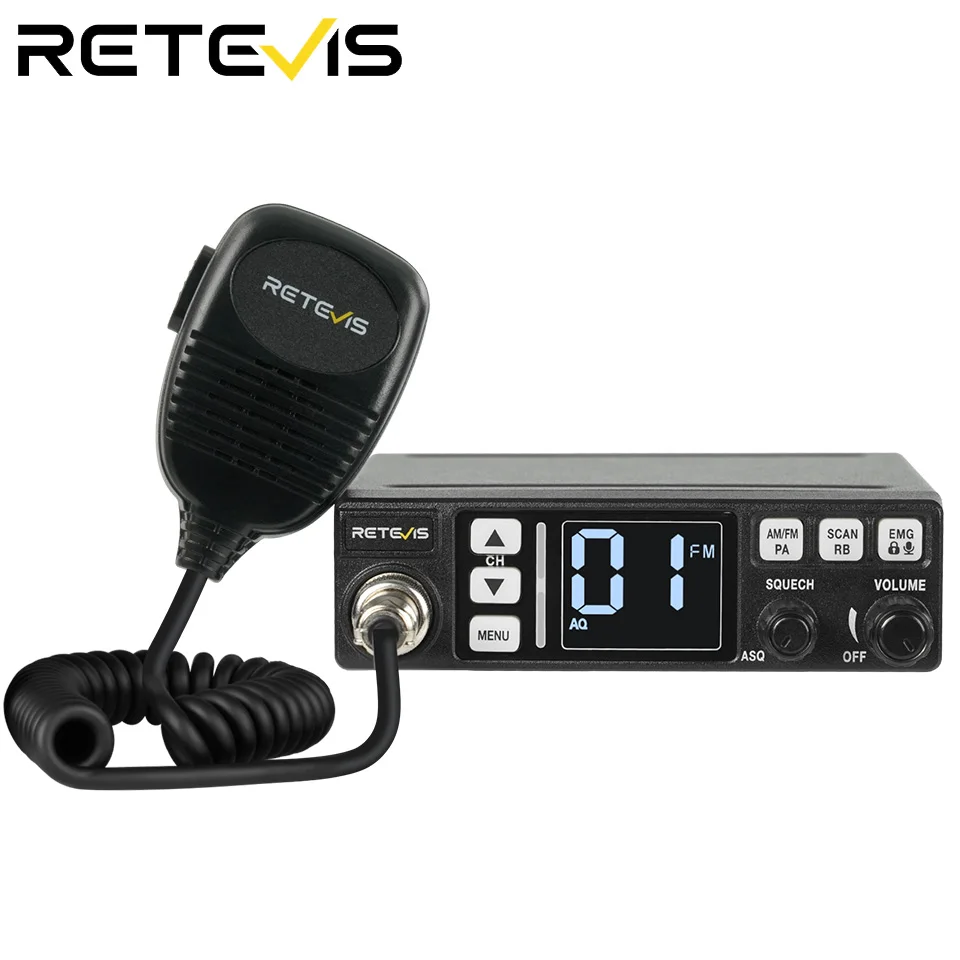 Retevis MB63 CB-Radiosender, große Reichweite, Kommunikation, professionelles CB-Auto, mobiles Amateurfunk, AM FM-Kanal 9/19 VOX für LKW Image