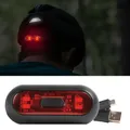 Luce di avvertimento per moto Casco LED Luce intelligente Segnale di sicurezza per ciclismo notturno Accessori per fanali posteriori per casco da bicicletta ricaricabili