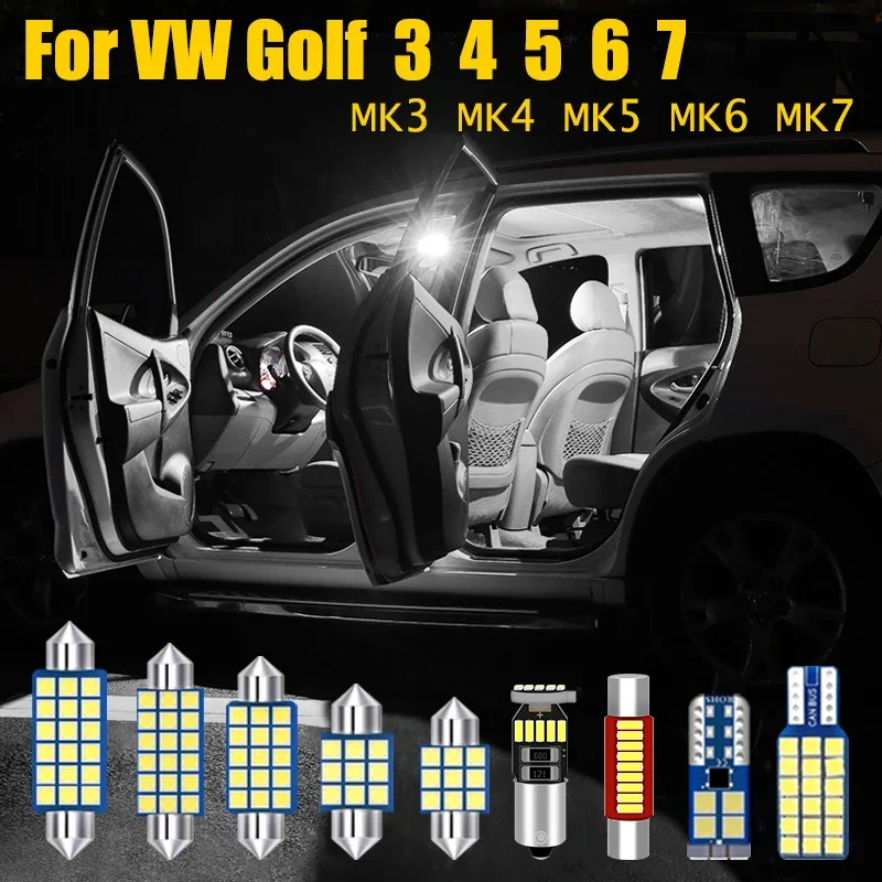 Per Volkswagen VW Golf 3 4 5 6 7 MK3 MK4 MK5 MK6 MK7 Auto Lampadine A LED Interni Cupola Larghezza Della Lampada Luci del Tronco di Parcheggio Accessori