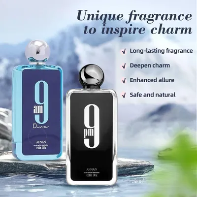 3.4 Fl. Oz Afnan 9 Pm Pour Homme Eau De Parfum Spray For Men Pheromones Long-lasting Fragrance Men's