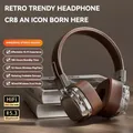 2025 Nuove cuffie auricolari retrò Cuffie Bluetooth senza fili Suoni stereo DJ Cuffie pieghevoli Bluetooth 5.3 Scelta per giocatori
