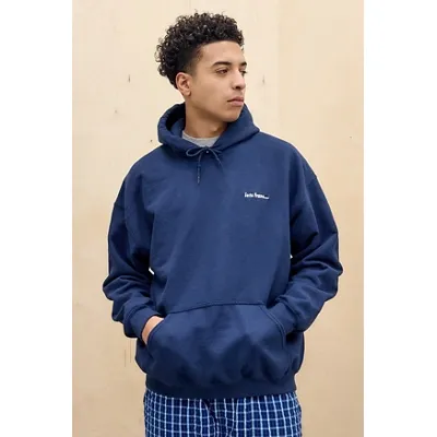 iets frans. Navy Embroidered Hoodie - Navy XS at Urban Outfitters