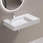 Doporro - Lavabo Suspendu avec Bonde Vasque à Poser Blanc Mat 70x46x12cm Lave Mains Rectangulaire