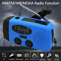 Radio portatile ricaricabile da 2000 mAh Radio solare a manovella radio di emergenza sopravvivenza Radio meteorologica fm Ricarica USB alimentata a batteria