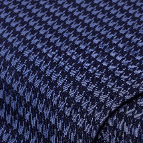 Tissu jacquard stretch ""pied de poule"", bleu