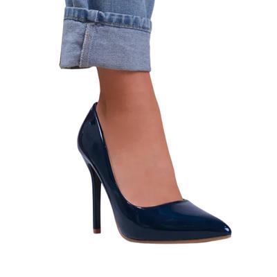 Where's That From - Damen Pumps "Kyra", Lackleder (Marineblau)