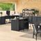 Newport Outdoor Kitchen in Matte Black Aluminum - Sideboard and Hutch - Frontgate Resort Collection™