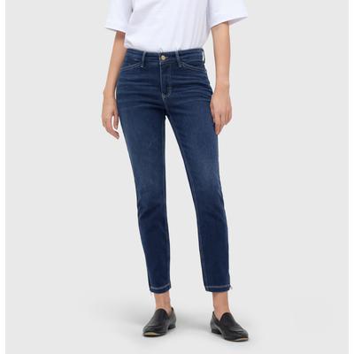 7/8-Jeans MAC "Dream Chic", Damen, Gr. 42, Länge 29, blau (schwarz used), Denim/Jeans, Obermaterial: 88% Baumwolle, 9% Polyester, 3% Elasthan, feminin, sehr figurbetont 7/8-Länge, Jeans, verkürzte Form mit Reißverschluss Image