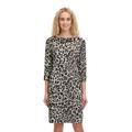 A-Linien-Kleid BETTY BARCLAY "Betty Barclay Businesskleid knielang", Damen, Gr. 44, Normalgrößen, grau (grau, schwarz), Obermaterial: 62% Polyester, 34% Viskose, 04% Elasthan. Besatz: 62% Polyester, 34% Viskose, 4% Elasthan., modisch, figurbetont...