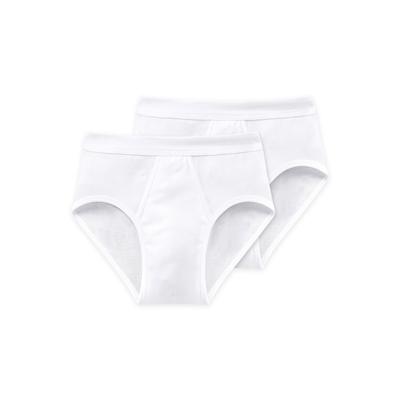 Slip SCHIESSER "Essentials", Herren, Gr. 5, weiß (100, weiß), Feinripp, Obermaterial: 100% Baumwolle, unifarben, eng, Unterhosen, mit komfortablem Softbund Image