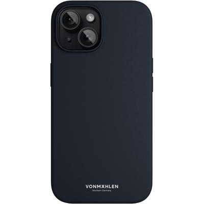 VONMÄHLEN Smartphone-Hülle "iPhone 15 Plus, Eco Silicone Case - Navy", schwarz, B:11cm H:20cm T:2cm, Hüllen