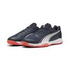 Trainingsschuh PUMA "Eliminate Turbo Handballschuhe Erwachsene", Gr. 44.5, blau (parisian night weiß glowing rot blau), Obermaterial: Synthetik, Textil; Futter: Textil; Innensohle: Textil; Laufsohle: Gummi, Synthetik, Schuhe