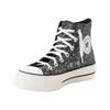 Sneaker CONVERSE "CHUCK TAYLOR ALL STAR LIFT PLATFORM GLITTER", Gr. 39,5, schwarz (into the void, egret, schwarz), Textil, sportlich, Schuhe