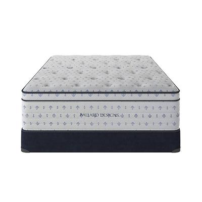 Designs Signature Euro Pillowtop Mattress Set with Foundation - Split King, Plush, 5.5