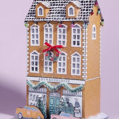Anthropologie Holiday | Anthropologie George & Viv Victorian Christmas Light Up Building | Color: Tan/White | Size: Os
