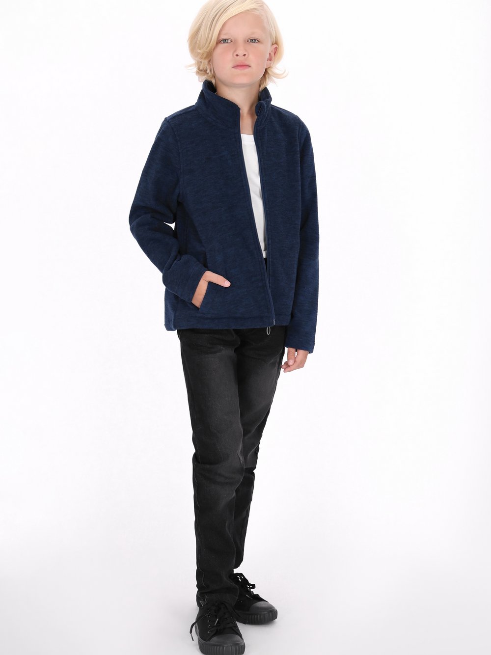 Dreimaster (Kinder) Fleecejacke Jungen blau, 140 Image