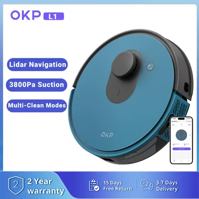 OKP Lidar Roboter-Staubsauger, 3800 Pa Leistungsabsaugung, LiDAR-Navigations-Smart-Home-Gerät, Image