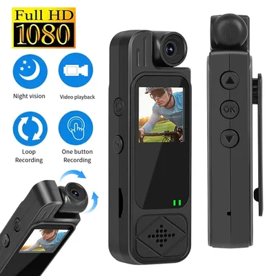 HD 1080P Mini Kamera Tragbare Digitale Video Recorder Infrarot Nachtsicht Polizei Körper Kamera Drehbare Sport Kleine Camcorder