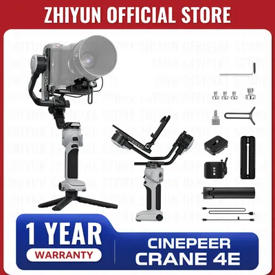 ZHIYUN Offizieller CINEPEER CRANE 4E Gimbal-Stabilisator 3-Achsen-Handheld für spiegellose DSLR-Kameras für Sony Canon Nikon Panasonic