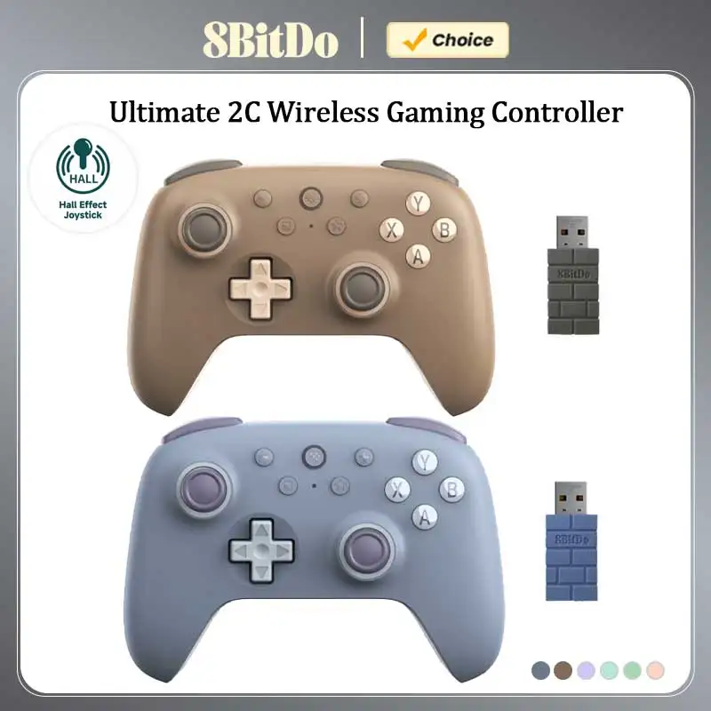 8BitDo Ultimate 2C Wireless Gaming Controller Neue Farbe Gamepad Joystick für PC Windows 10/11 Steam Deck Raspberry Pi Android Image