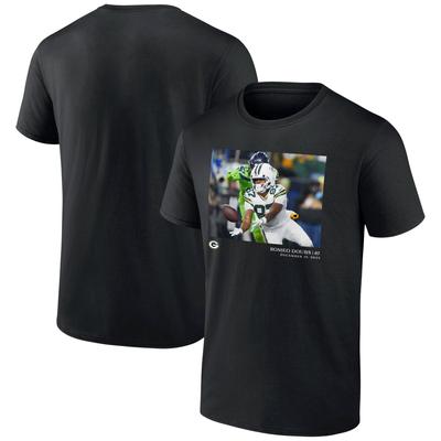 Green Bay Packers Romeo Doubs Flash-Funktionen Woche 15 T-Shirt - Schwarz - Herren Image