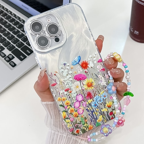 Handy Hülle Handyhüllen Für iPhone 17 Pro Max 17 Air 16 15 14 Pro Max Plus 13 Pro Max Rückseite Mit Handgelenkschlaufe Stoßfest Retro TPU PC Image