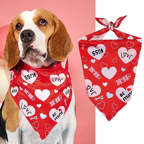 stylisches Hundehalstuch - weiches und saugfähiges Haustierhalstuch für kleine, mittelgroße und große Hunde und Katzen - perfektes Haustierkostüm-Accessoire Image