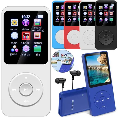 1.8 Inch MP3 Player E-book Sports MP3 MP4 FM Radio Walkman Student Music Players Digital Display Screen Portable Pocket Players