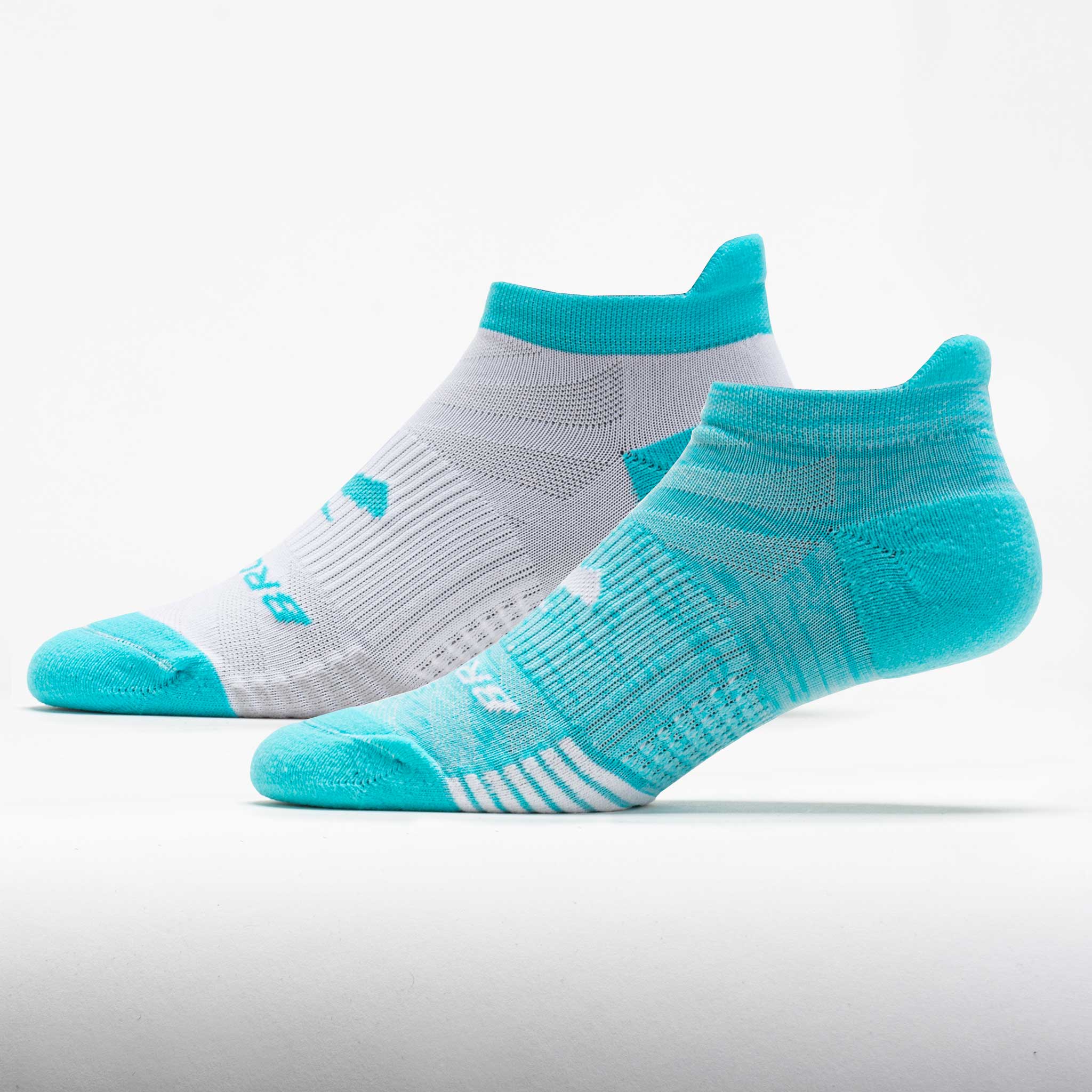 Brooks Ghost Lite No-Show Sock 2-Pack Socks Strobe Blue/White & White/Blue