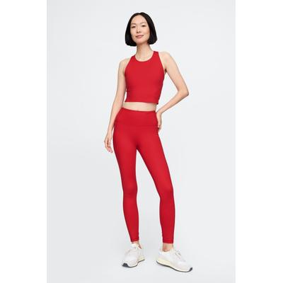 Gap Womens Red Built-in-Bra Racerback Crop Top - Red
