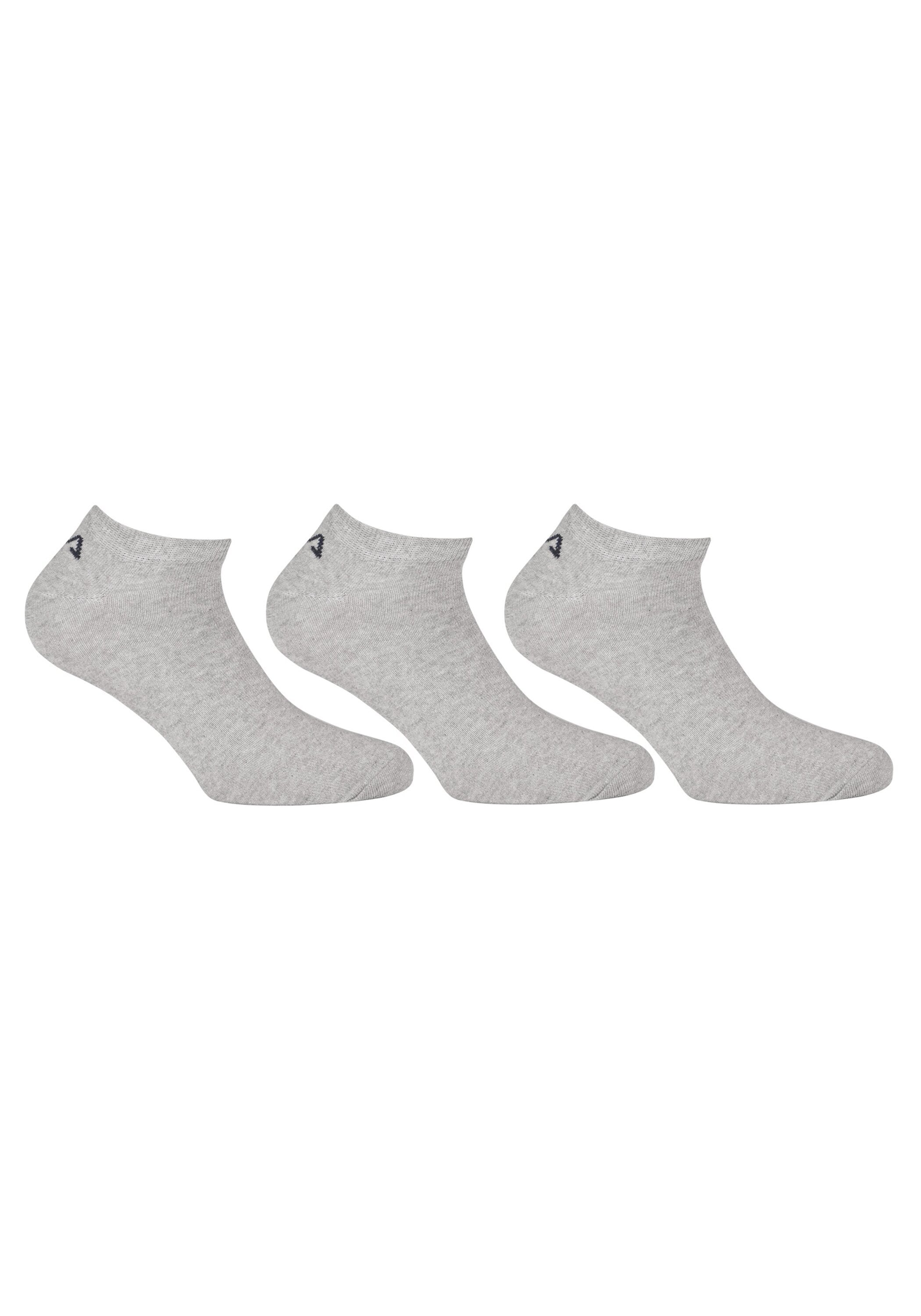 Sneakersocken FILA "Socken 3er Pack", Herren, Gr. 43-46, grau, Obermaterial: 75% Baumwolle CO. 23% Polyester PES. 2% Elasthan EL., Socken Sneakersocken