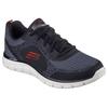 Sneaker SKECHERS "TRACK-GLENDOR", Herren, Gr. 42, schwarz (schwarz, rot), Textil, Synthetik, sportlich, Schuhe, Trainingsschuh, Schnürschuh, Freizeitschuh mit Memory Foam