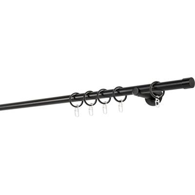 Gardinenstange MYDECO "20mm Cap Wandträger 6,5 cm", schwarz, L:270cm, Gardinenstangen Image
