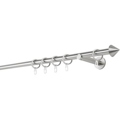 Gardinenstange MYDECO "20mm Cone Wandträger 12 cm", silber (edelstahlfarben), L:330cm, Gardinenstangen Image