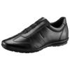 Slipper GEOX "UOMO SYMBOL", Herren, Gr. 43, schwarz, Leder, Textil, casual, Schuhe, Business Schuh, Sneaker in eleganter Form