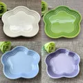Piatto piccolo da 5,5 pollici Plum Blossom Piatti per salsa Piatto per torta francese di colore fresco Piatti per spiedo graduale Piatti per ossa Stoviglie Dessert in ceramica