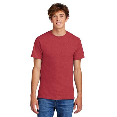 Port & Company PC55 Core Blend Top in Heather Red size XL | Cotton/Polyester